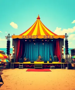 Vintage Seaside Ska Stage Paint By Numbers
