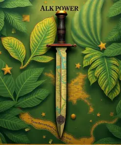 Vintage Tropical Map Dagger Paint By Numbers