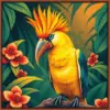 Vintage Tropical Stage Bird Paint By Numbers