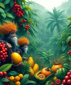 Wild Fruit Jungle Foragers paint by numbers