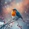 Winter Birds paint by numbers